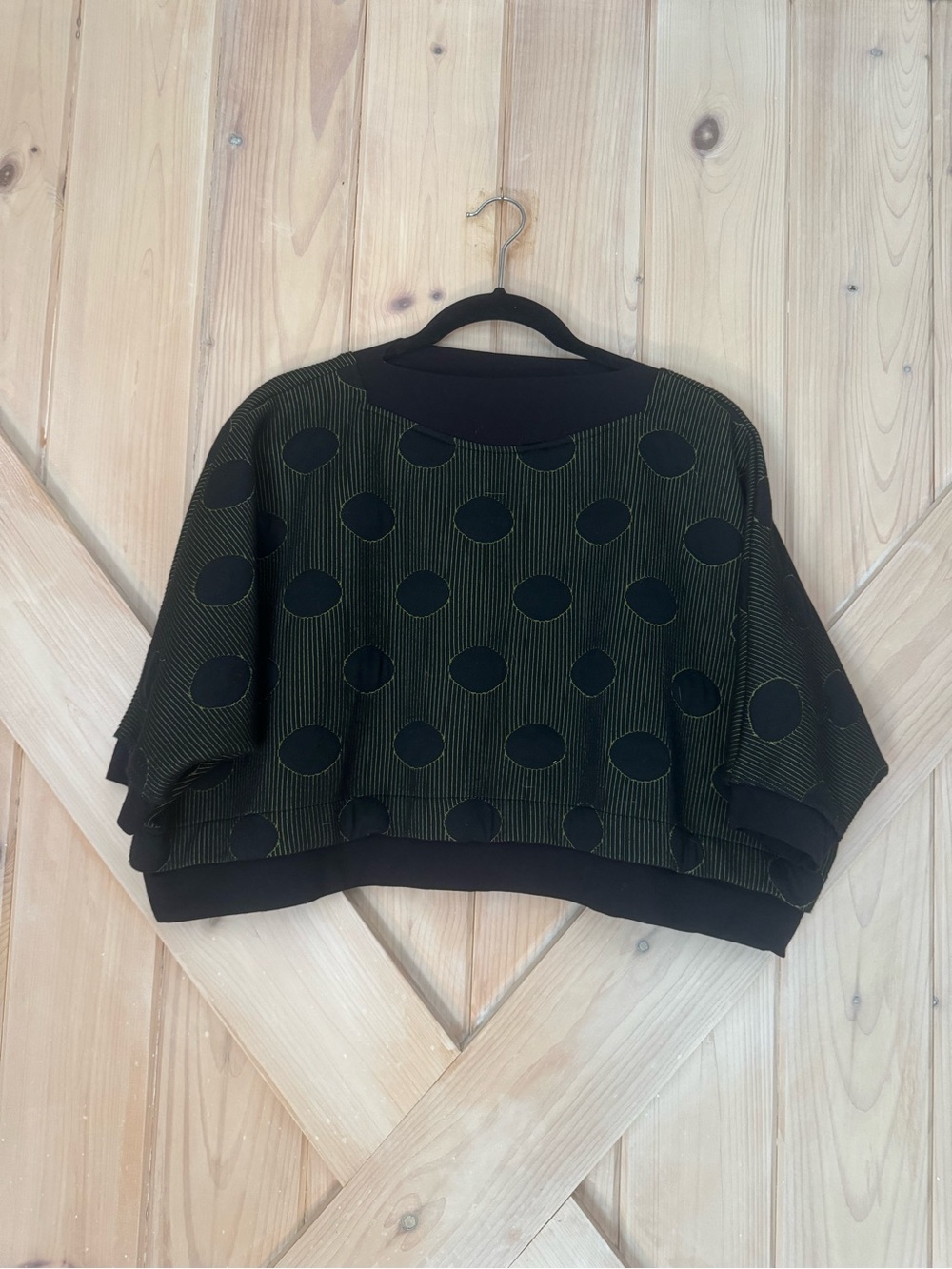 Kozan Polka Dot Tunic Top Viscose Blend Oversized Fit XS
